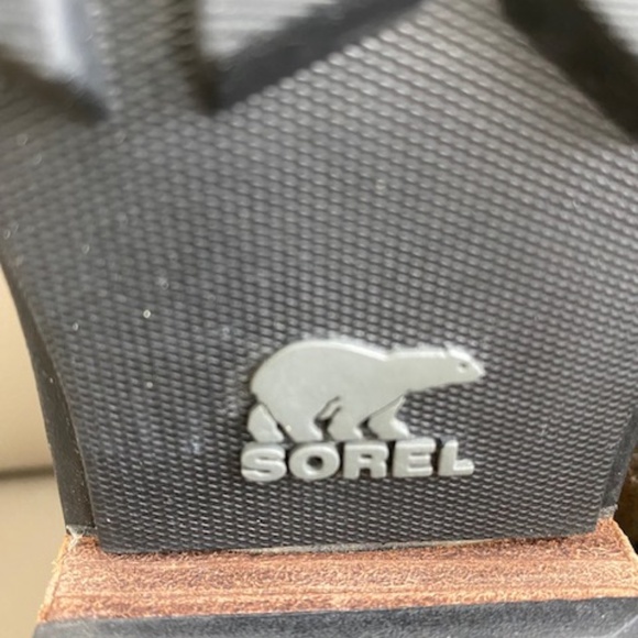 SOREL genuine leather Ladies US 8 ankle boots taupe khaki green hue waterproof - Picture 12 of 16